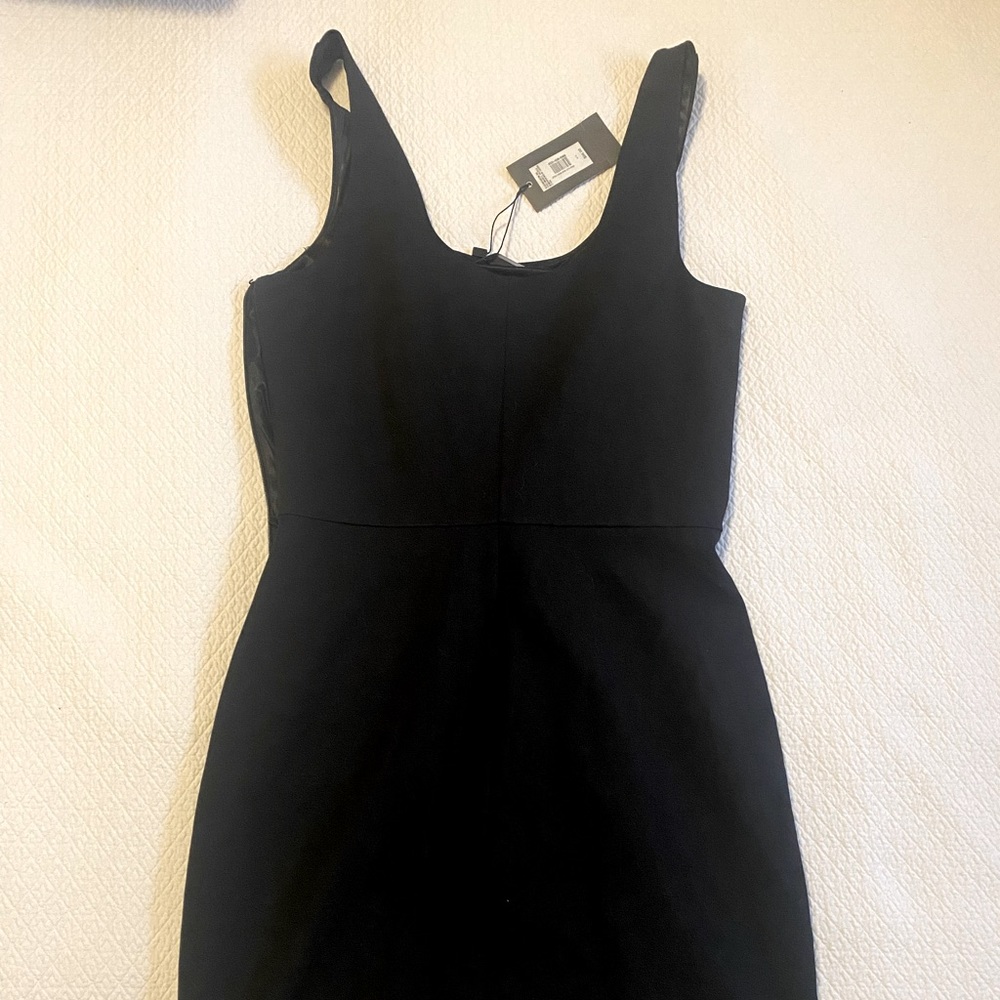 Armani Exchange AX NWT TwistFront Black Mini Dress